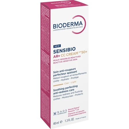 CC-крем Bioderma Sensibio AR+ CC Cream SPF50+ для реактивной кожи с покраснением, 40 мл: цены и характеристики