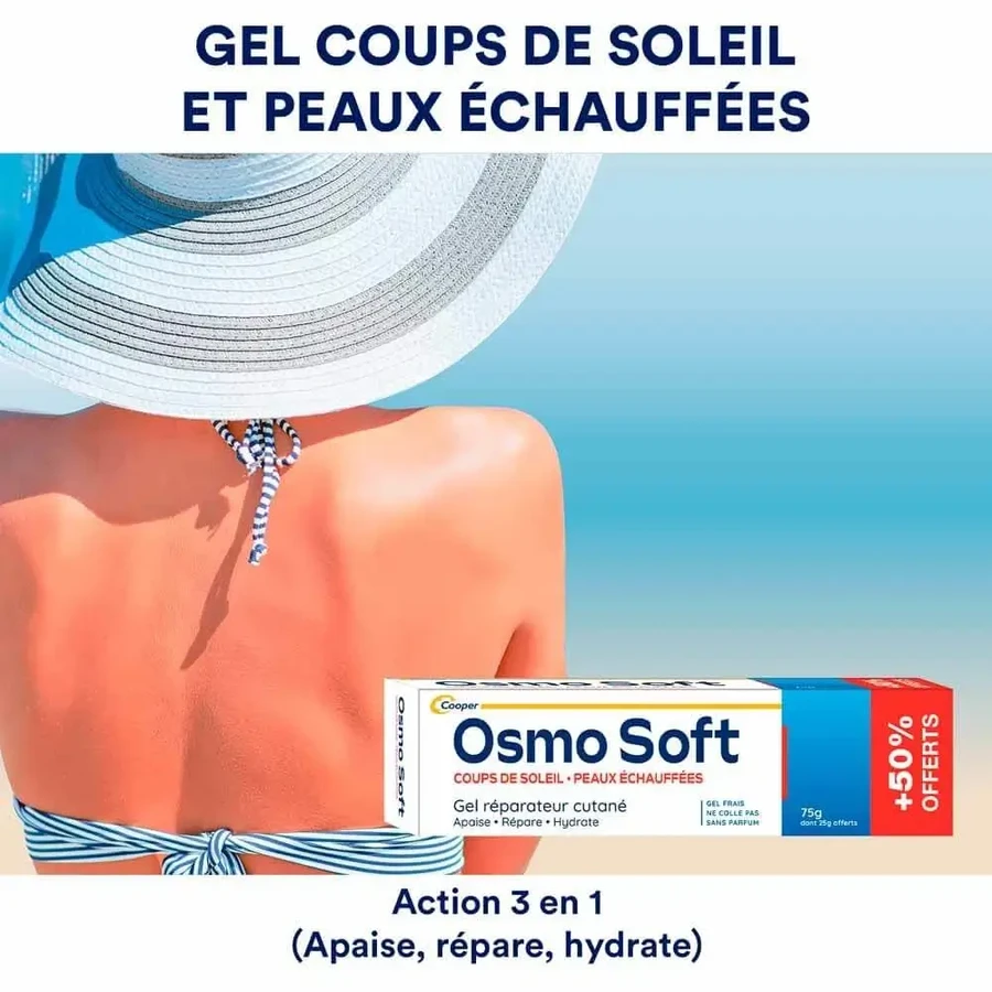 Osmo Soft Gel от ожогов и солнечных ожогов после солнца coups de soleil et peaux échauffées 75g + скидка 50%: цены и характеристики