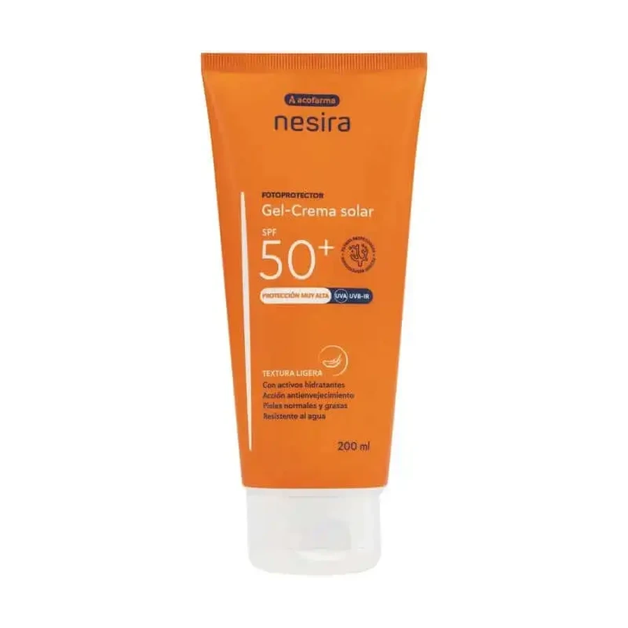 Acofarma Nesira Solar SPF 50+ Легкий на дотик гель-крем 200 мл: ціни та характеристики