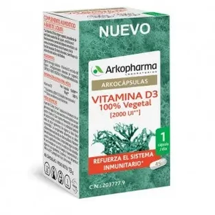 Аркокапсули Вітамін D3 100% рослинний 45 капс.