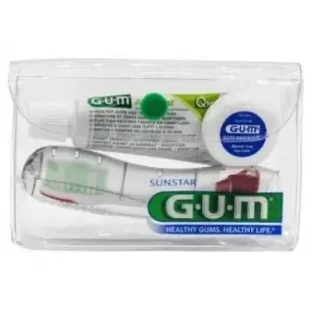 GUM TRAVEL KIT Зубная щетка + шелк + зубная паста