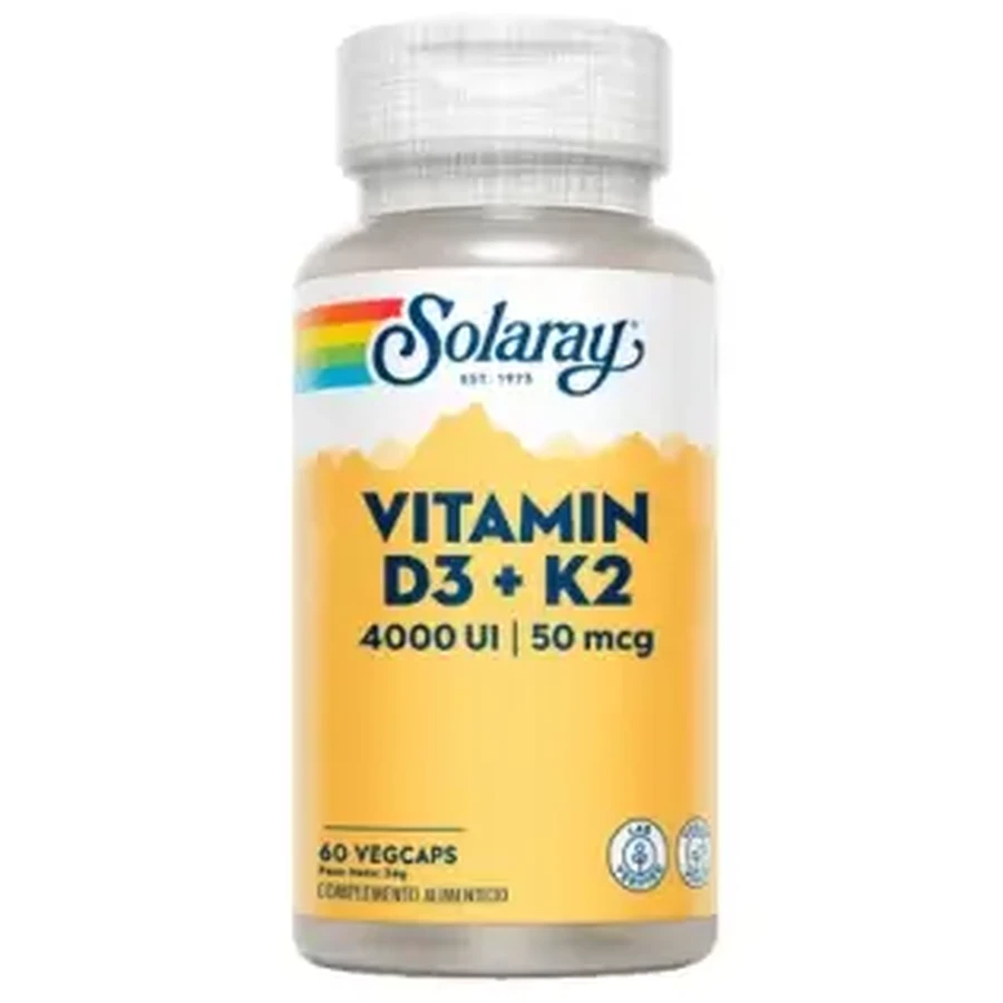 Solaray Vitamin D3 + K2 - 60 VegCaps: цены и характеристики
