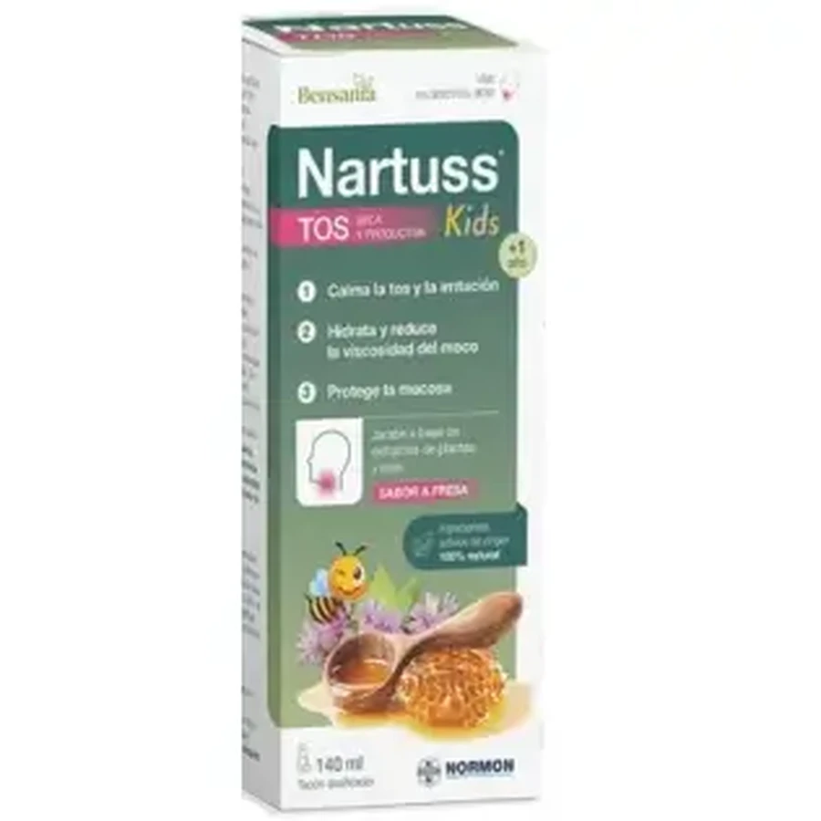 Normon Bensania Nartuss Kids Сухой и продуктивный кашель 140 мл: цены и характеристики