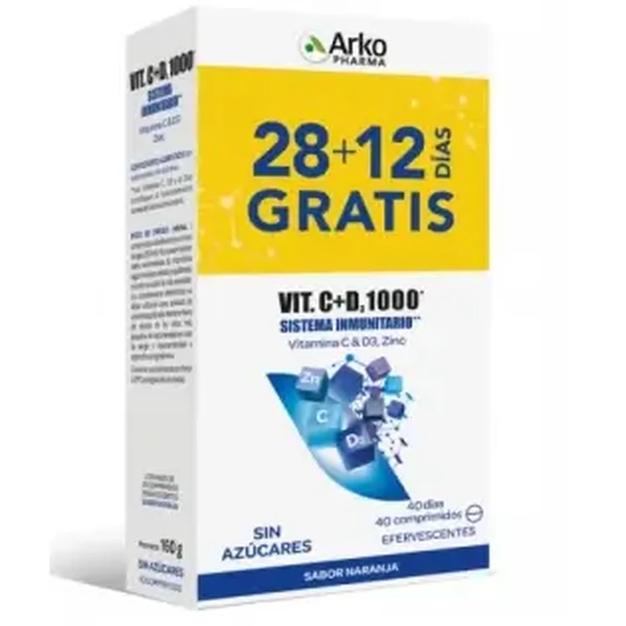 Arkopharma PACK Vit C + D3 1000 40 шипучих таблеток: ціни та характеристики