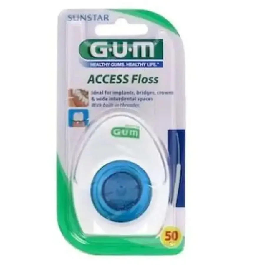 GUM Access Flos Implants Зубная нить без воска 3200 м: цены и характеристики