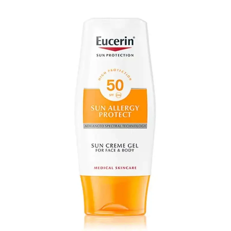 Eucerin Солнцезащитный гель-крем SPF50+ от аллергии 150 мл: цены и характеристики