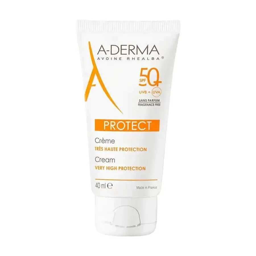 Aderma Protect Solar Unscented Cream SPF50+, 40 мл: цены и характеристики
