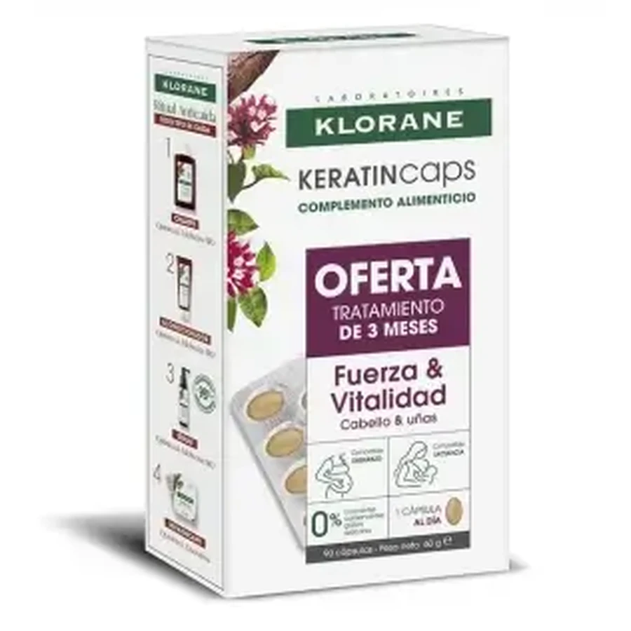 Klorane TRIPLO KeratinCaps 3x30 капс: цены и характеристики