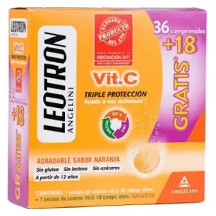Angelini Leotron Vitamin C 36 компл. эферв + ПОДАРОК 18 компл. эферв