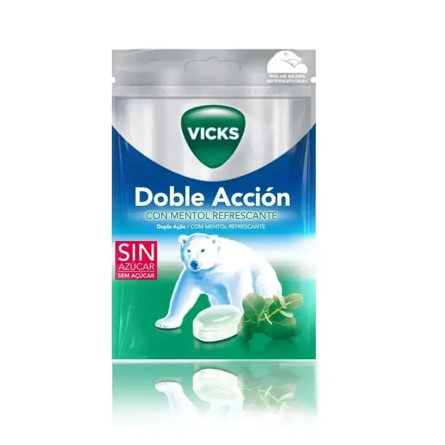 Vicks Praims Double Acion Конфеты без сахара 72 г пакет: цены и характеристики