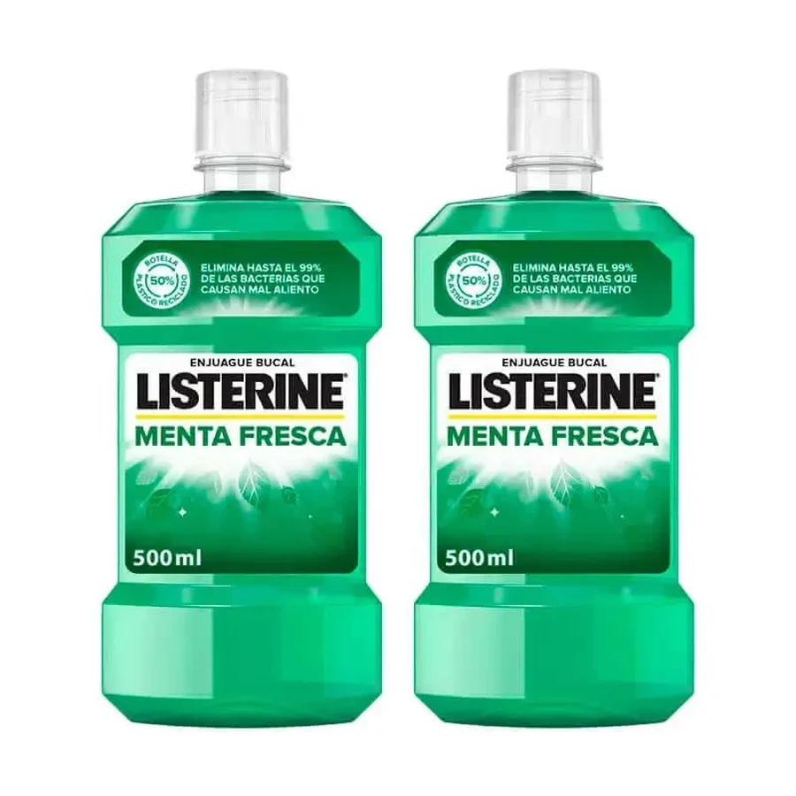 Ополіскувач для порожнини рота Listerine Duplo Свіжа м'ята, 2 x 500 мл: ціни та характеристики