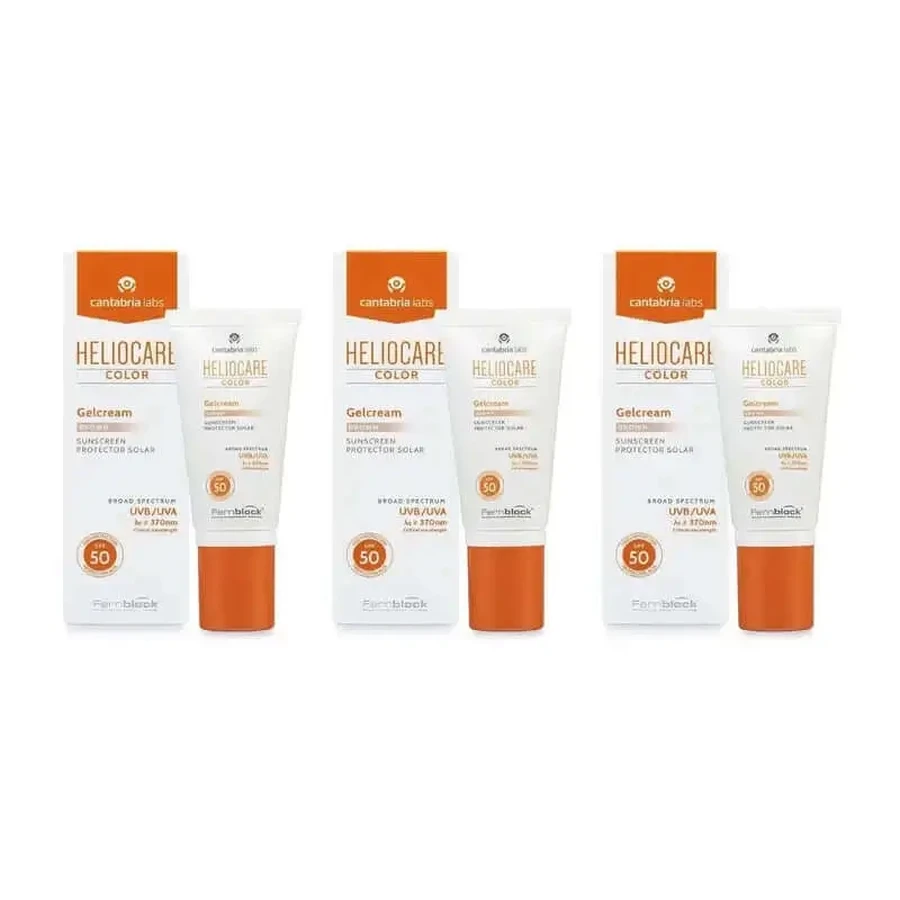 Гель-крем для обличчя Heliocare Коричневий колір Spf 50+, 3X50 мл: ціни та характеристики