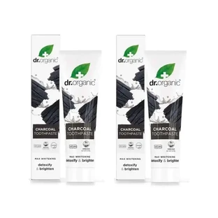 Відбілююча зубна паста з активованим вугіллям Dr.Organic, 2х100 мл