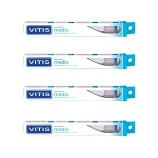 Упаковка из 4 зубных щеток VITIS Medium для ежедневного использования