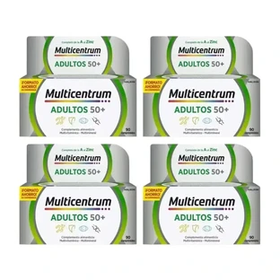 Multicentrum Adults 50+ Мультивитаминная пищевая добавка для взрослых старше 50 лет Упаковка 4 x 90 таблеток