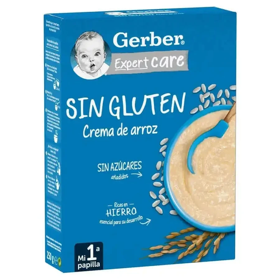GERBER Крем з рисових безглютенових пластівців 250г: ціни та характеристики
