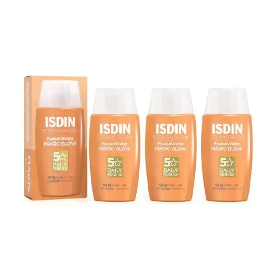 Фотозахисний крем Isdin Fusion Water Magic Glow Spf 30, 3X50 мл: ціни та характеристики