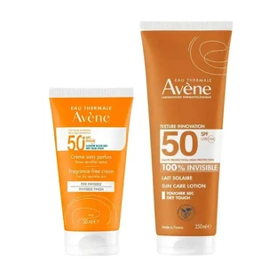 Avene Крем без запаху Spf 50+ 50 мл + Невидиме молочко Spf 50 250 мл
