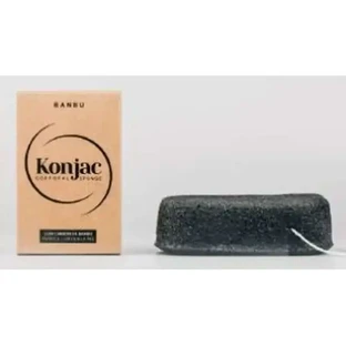 Banbu Konjac Отшелушивающая губка черная, 5 гр