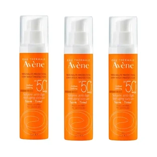 Avène Антивіковий сонцезахисний крем Spf 50+ Тонований сонцезахисний крем 3 x 50 мл