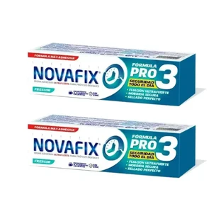 Novafix Pro 3 Свіжість Адгезивний крем для зубних протезів Duplo, 2 х 50 г