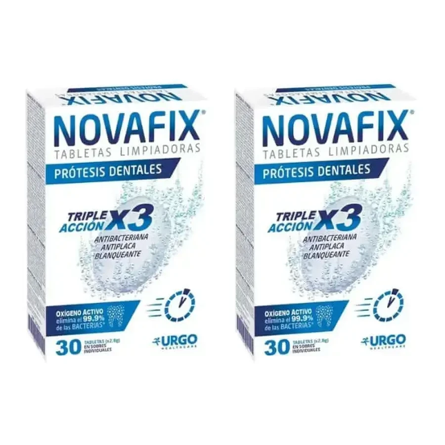 Novafix 3 в 1 чистящие таблетки Duplo, 2 x 30 таблеток: цены и характеристики