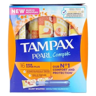 Tampax Tampax Super Plus Pearl Compak Tampax Pearl Compak 16 шт.