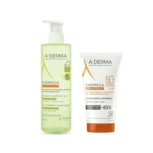 A-Derma Экзомега Экзомега Экзомега Гель 2 в 1 + Экзомега Spf50+