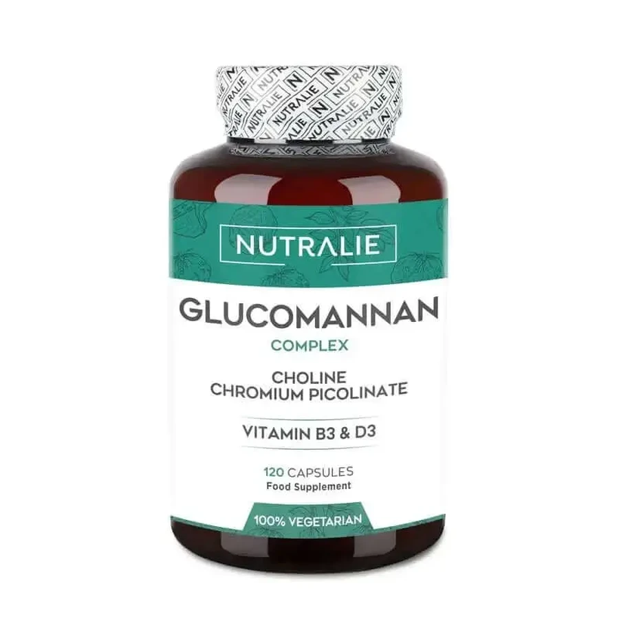 Nutralie Глюкоманнан с холином + B3 + D3 Снижение веса, 120 капсул: цены и характеристики