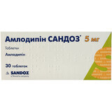 Амлодипін Сандоз табл. 5 мг №30