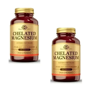 Solgar Magnesium Chelated Magnesium Pack 2 x 100 Tablets
