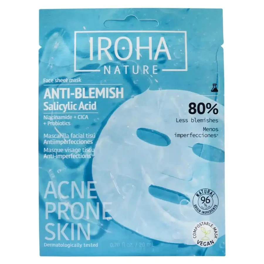 Iroha Nature Антивікова маска для обличчя для жирної шкіри, 20 мл: ціни та характеристики