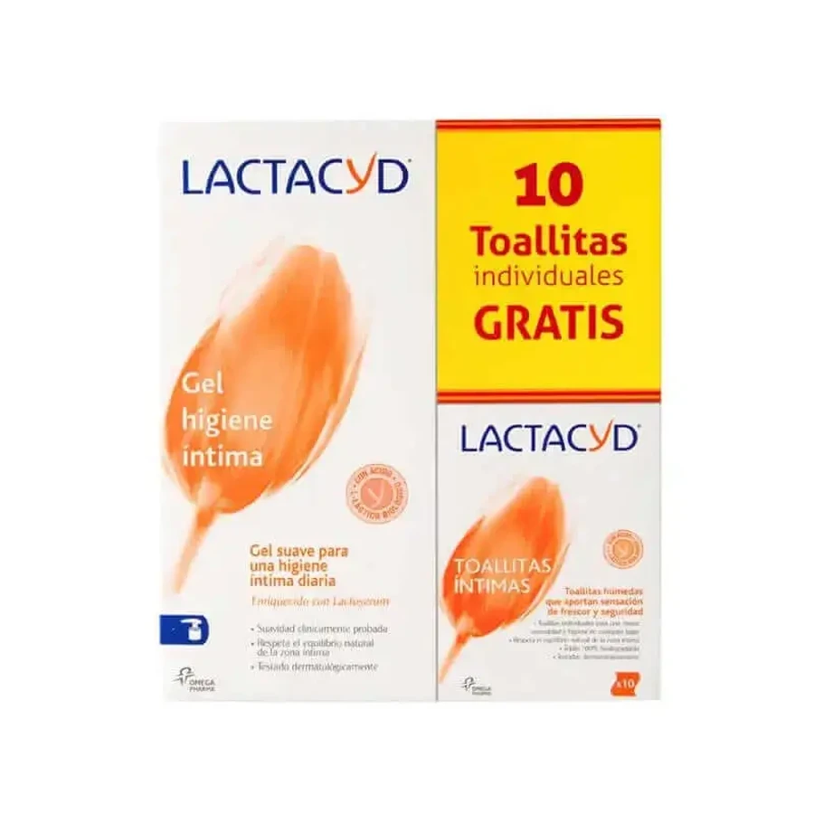 Гель для интимной гигиены Lactacyd 400 мл + подарочная упаковка интимных салфеток 10 шт.: цены и характеристики
