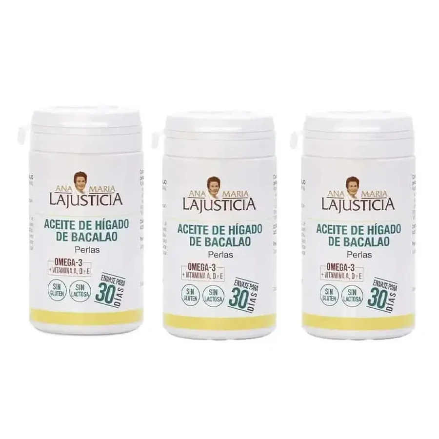 Ana Maria Lajusticia Cod Liver Oil, 3x90 жемчужин: цены и характеристики
