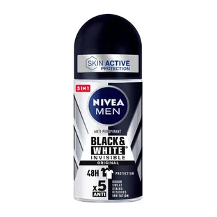 Nivea Чоловічий дезодорант-невидимка Nivea Black & White Roll On Original, 50 мл