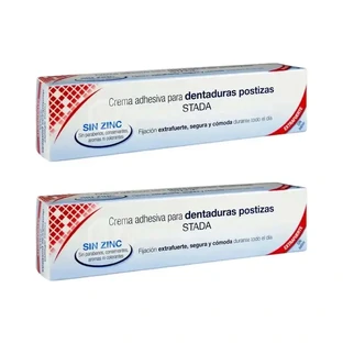 Care+ Адгезивный крем для зубных протезов, без цинка, 2 шт.