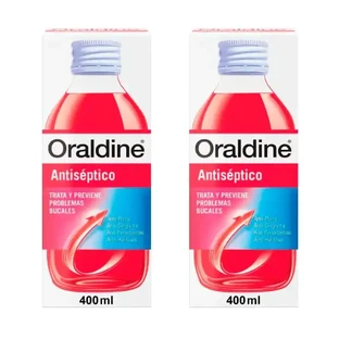 Oraldine Duplo Антисептический ополаскиватель для рта, 2 x 400 мл