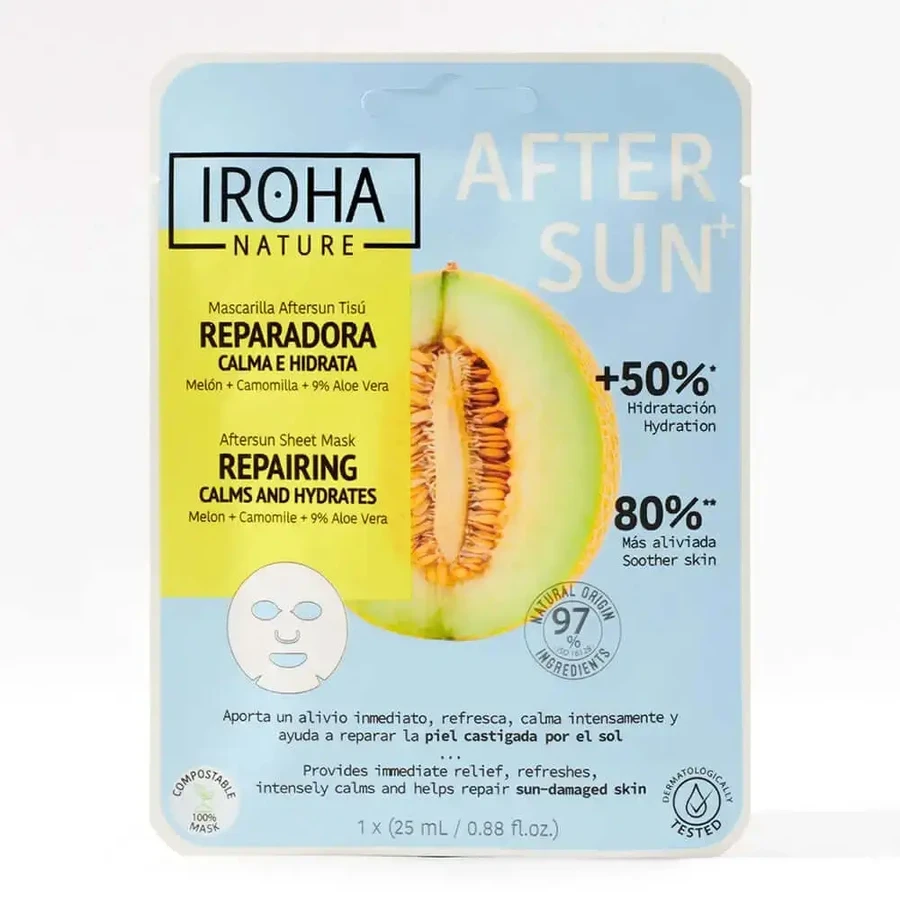 Iroha Nature Natural Extracts Aftersun Repairing Facial Mask, 20 Ml: цены и характеристики