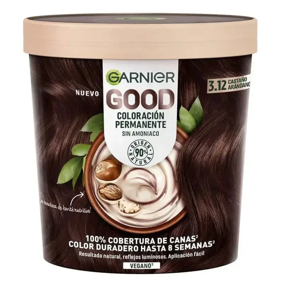 Garnier Good Permanent Colouring Без аммиака, 90% натурального происхождения Оттенок 3.12 Клюквенно-коричневый.: цены и характеристики
