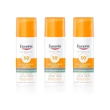 Eucerin Facesolar Oil Control Dry Touch Gel Cream Spf50+ Light Tinted, 3X50 мл