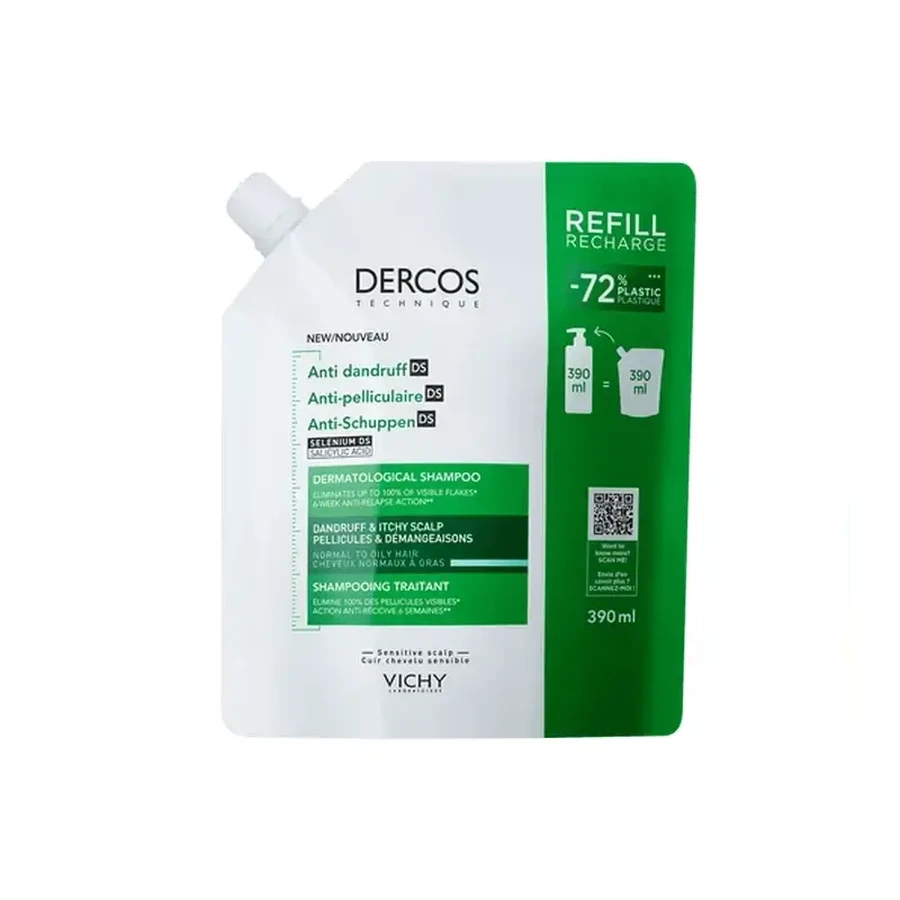 Vichy Dercos Technique Ecorefill Шампунь проти жирної лупи 390 мл: ціни та характеристики