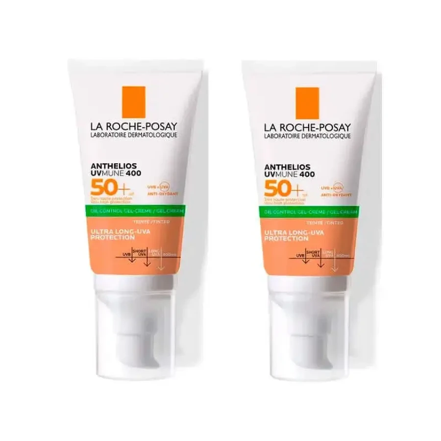 La Roche Posay Duplo Anthelios Duplo Anthelios Uvmune 400 Гель-крем для догляду за шкірою обличчя з ефектом захисту від засмаги Spf50+, 2 х 50 мл: ціни та характеристики
