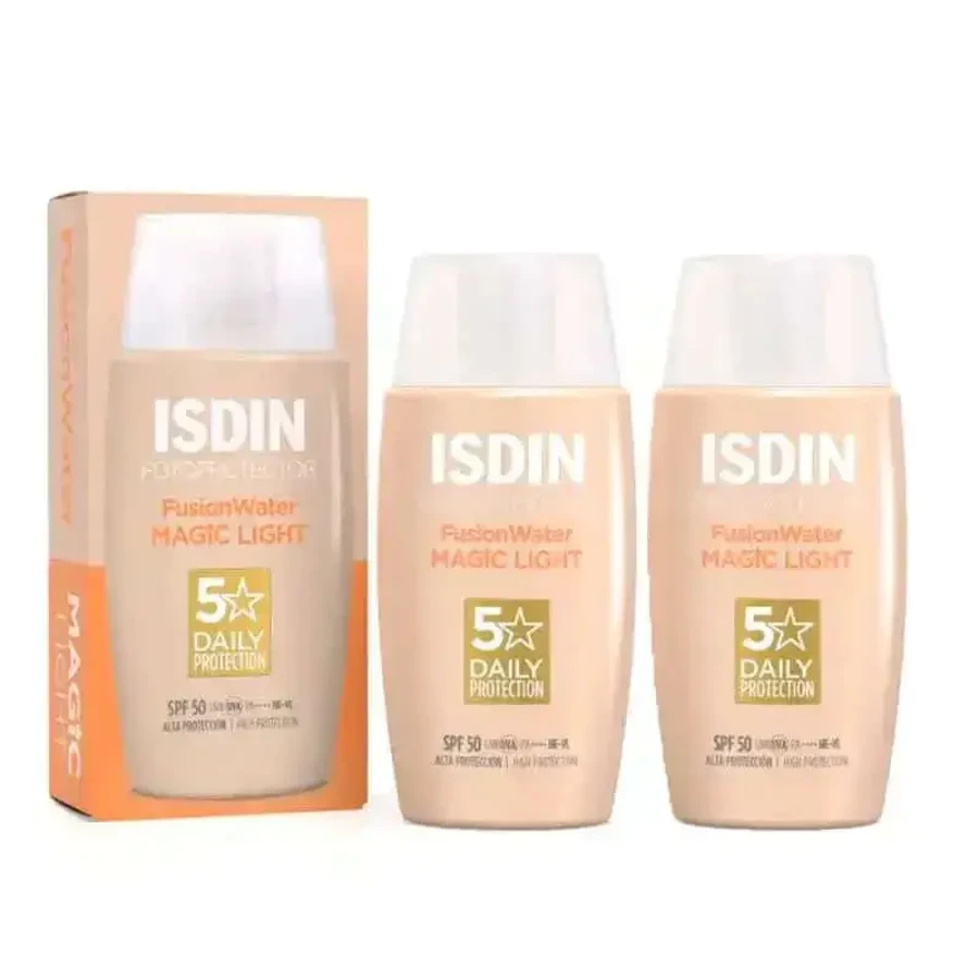 Isdin Фотозахисний крем Fusion Water Fusion Colour Light SPF 50 Упаковка 2 x 50 мл: ціни та характеристики