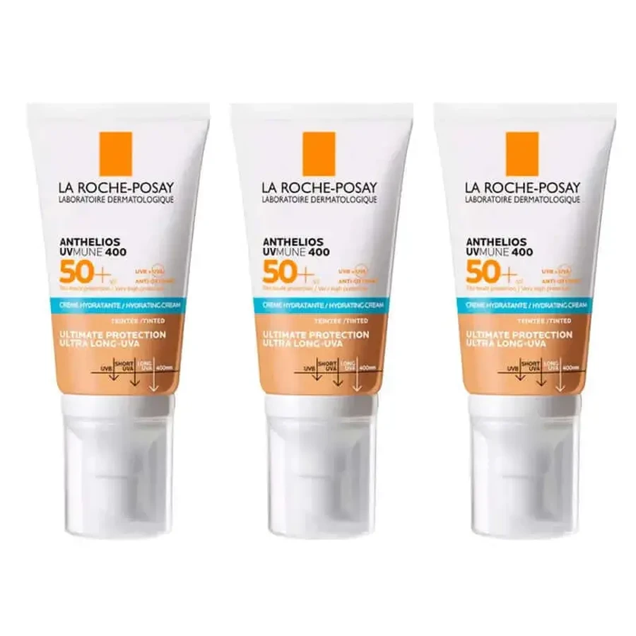 La Roche Posay Anthelios Triplo Colour Cream Spf 50+ Sensitive Skin, 3 X 50 Ml: цены и характеристики