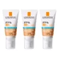 Крем для чутливої шкіри La Roche Posay Anthelios Triplo Colour Cream Spf 50+ Sensitive Skin, 3 x 50 мл