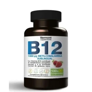 Vermont Supplements Вітамін B12 1000Мкг Сублінгвальні 120 таблеток