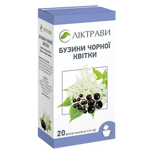 Бузины черной цветки цветки 1,5 г фильтр-пакет, в пачке №20