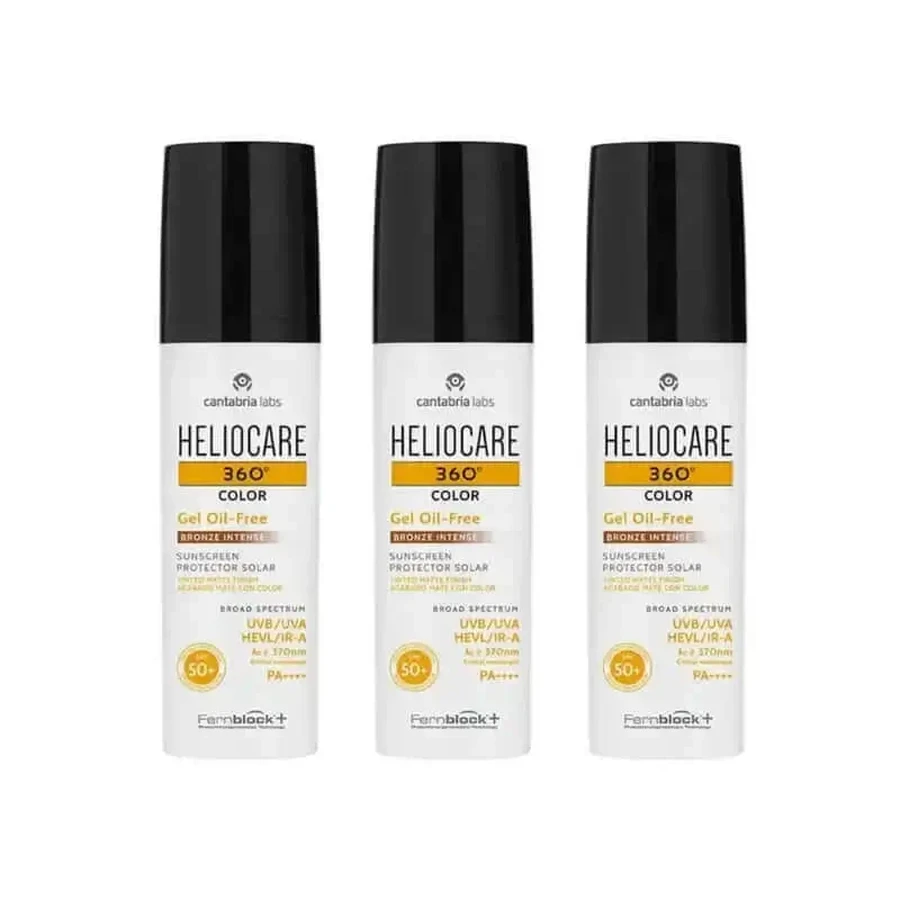 Гель для інтенсивної засмаги Heliocare 360° 360° Безмасляний кольоровий гель Spf 50+, 3X50 мл: ціни та характеристики