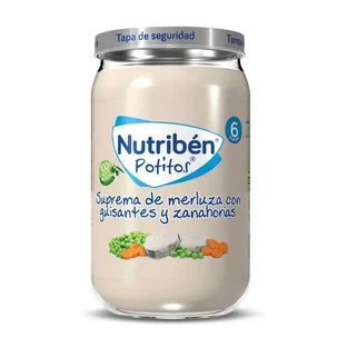 Nutribén Potito Supreme Хек с горошком и морковью, 235 г