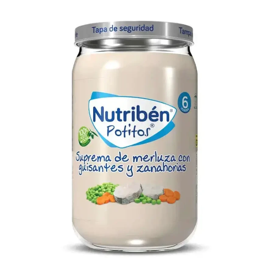 Nutribén Potito Supreme Хек с горошком и морковью, 235 г: цены и характеристики